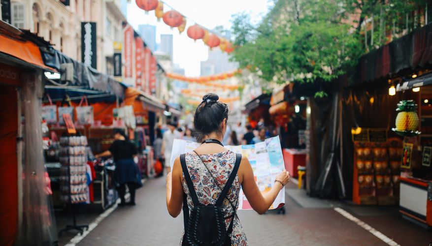 Woman with a map